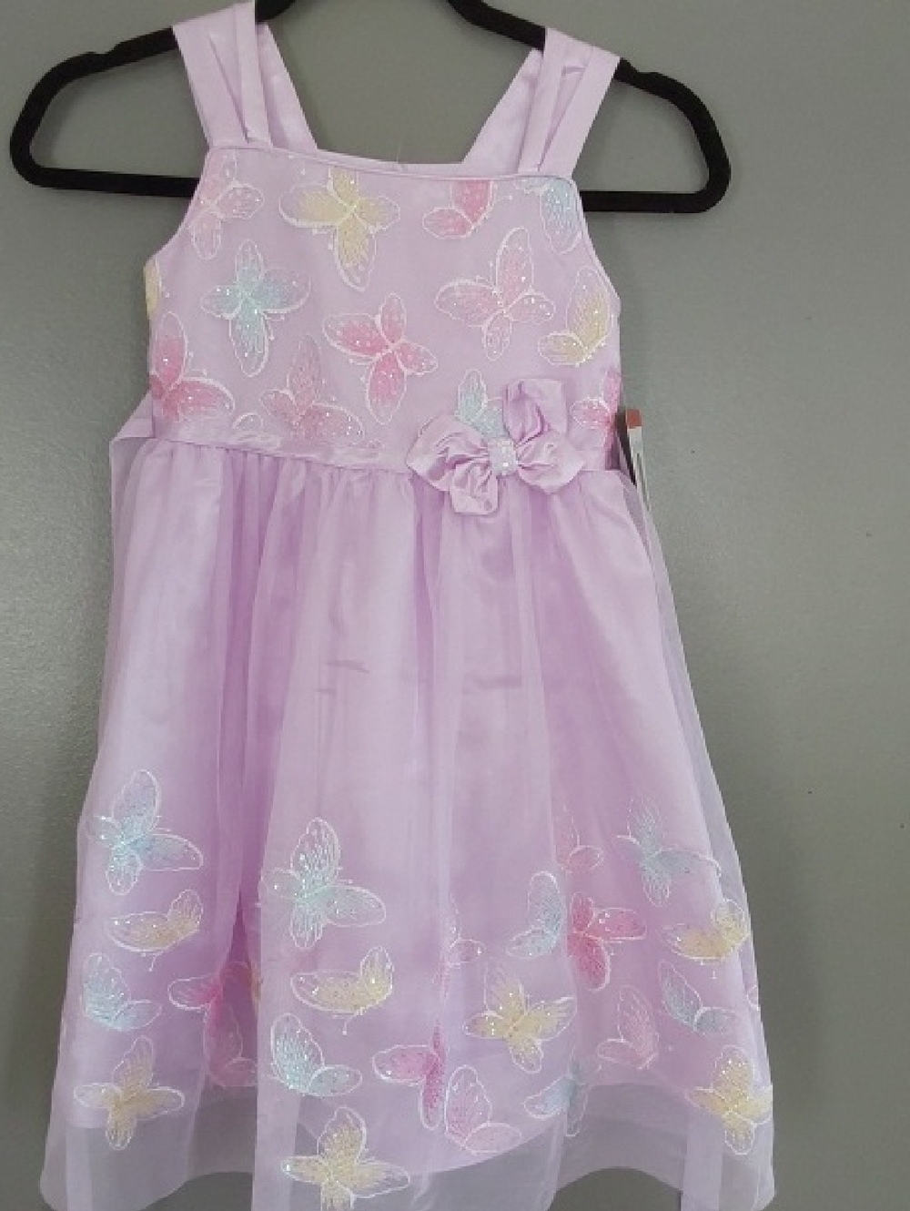Jona Michelle Lavender Butterfly Embroidered Party Dress